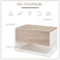 Zestaw 2 elementów wiszące szafki nocne szafka nocna z szufladą stolik nocny(m-5)