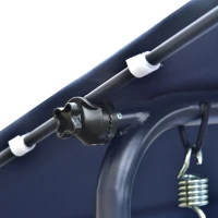 Outsunny Steel 3-Seater Swing Chair w/ Adjustable Canopy Blue(m-11)