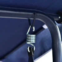 Outsunny Steel 3-Seater Swing Chair w/ Adjustable Canopy Blue(m-10)