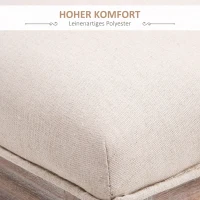 HOMCOM eetkamerstoel keukenstoel gepolsterde stoel leunstoel rotan stoel retro beige 50 x 54,5 x 97 cm | Aosom.de(m-5)