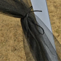 Outsunny 3x3m Outdoor Gazebo Tent W/Mesh Screen Walls-Grey(m-7)