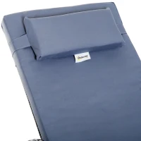 Outsunny 3 Pieces Rattan Sun Loungers, Garden Wicker Wheeling Recliner , PE Rattan Lounge Chairs w/ Cushions & Side Coffee Table Grey(m-10)