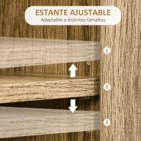 HOMCOM Cómoda con 4 Cajones Estilo Boho Cajonera de Madera con Patas de Metal para Salón Dormitorio 79x39x86 cm Marrón(m-5)