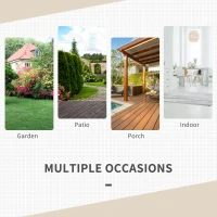 Outsunny 2-Seater Rattan Table Chair Bistro Garden Furniture Set Wicker Table Outdoor Patio(m-7)