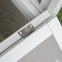 PawHut Wooden Rabbit Hutch, Guinea Pig Cage, Separable Bunny Run, Small Animal House for Indoor with Slide-out Tray, 161 x 50.5 x 53.3cm, Grey(m-12)