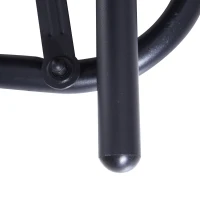 Outsunny Banca Tip Leagan 2 Locuri din Metal, Negru, 123x70x87 cm(m-8)