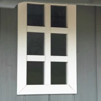 PawHut Chicken Hutch, w/ 2 Standing Perches, Run, Nesting Box, Ramp, Removable Tray(m-11)