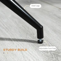 HOMCOM 2 Piece Dining Chairs, Modern Kitchen Chairs with Fabric Upholstery, Curved Back, Padded Seat and Steel Legs for Living Room, Bedroom, Dark Grey(m-6)