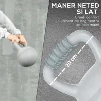 SPORTNOW Gantera kettlebell cu maner larg 6 kg, gantere pentru antrenamente de rezistenta, exercitii pentru imbunatatirea conditiei fizice, antrenamente pentru rezistenta si de baza(m-4)
