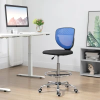 Vinsetto Standing Desk Chair, with Lumbar Support, Dark Blue(m-10)