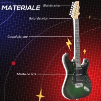 SportNow Chitara Electrica cu Amplificator 15W – Set Complet Accesorii(m-4)