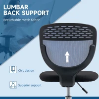 Vinsetto Standing Desk Chair, with Lumbar Support, Dark Blue(m-6)