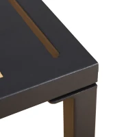 Outsunny Conjunto Móveis de Exterior com 2 Cadeiras 2 Apoios para os Pés e 1 Mesa de Centro 55x65x50-82 cm Cinza e Preto(m-7)