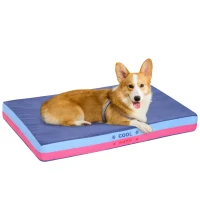 PawHut Cama Perro Manta Reversible para Mascotas Cama Fria Cálida de Perros Esponja de Memoria Colchoneta para Todas las Estaciones 88x56x10cm(m-1)