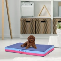 PawHut Cama Perro Manta Reversible para Mascotas Cama Fria Cálida de Perros Esponja de Memoria Colchoneta para Todas las Estaciones 88x56x10cm(m-2)