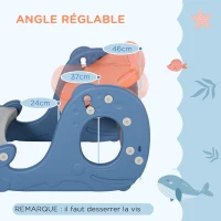 HOMCOM Bureau pupitre pour Enfants 2 Faces avec Tableau Blanc - Table à Dessin - dès 1 ans dim. 65L x 53l x 41H cm(m-6)