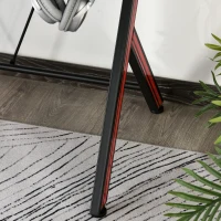 HOMCOM Bureau Gaming Table Bureau pour Ordinateur de Jeu avec Crochet et Porte-Gobelet Patins Réglables 105 x 55 x 75 cm Noir et Rouge(m-8)