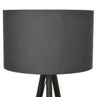 HOMCOM Lampadaire trépied style scandinave bois de caoutchouc gris dim. 52L x 52l x H153 cm(m-8)