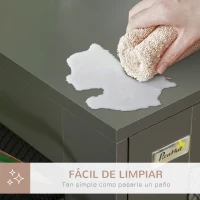 PawHut Jaula para Perros Medianos de Interior Mesa Auxiliar con 2 Puertas con Pestillo y Cojín Extraíble 80x55x70cm Gris(m-7)
