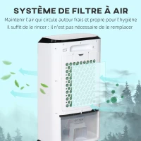 HOMCOM Climatiseur rafraîchisseur d'air mobile ioniseur 4 en 1 avec télécommande oscillant 60W idéal pièces 20 m² blanc noir(m-7)