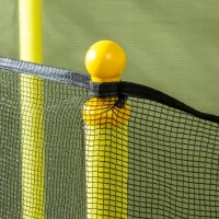 ZONEKIZ Cama Elástica Infantil Trampolín para Niños de 3-10 Años con Red de Seguridad Ø140x120-140 cm Negro(m-9)