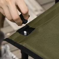 Outsunny Carrinho Dobrável de com Rodas com Guiador Bancada Dobrável 5 Bolsas de Armazenamento 108x55x93cm Verde Escuro(m-9)