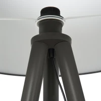 HOMCOM Lampadaire trépied style scandinave bois de caoutchouc gris dim. 52L x 52l x H153 cm(m-9)