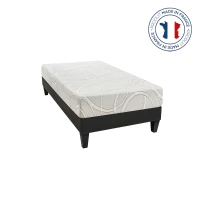 HOMCOM Matelas 90 x 190 21cm d'épaisseur 3cm de mousse mémoire de forme microcapsules de gel rafraîchissant fabriqué en France(m-3)