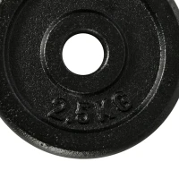 HOMCOM Hantelset 30 kg, Langhantel & Kurzhantel, 12 Hantelscheiben, für Krafttraining, Fitness, schwarz(m-8)