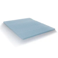HOMCOM Surmatelas 140 x 190 Gel Refresh mémoire de forme 6cm d'épaisseur 2 places - fabriqué en France(m-1)