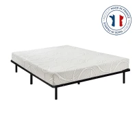 HOMCOM Matelas 140 x 190 21 cm d'épaisseur avec mousse mémoire de forme microcapsules de gel rafraîchissant fabriqué en France(m-3)