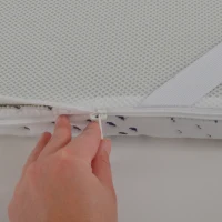 HOMCOM Surmatelas 140 x 190 mémoire de forme 5cm d'épaisseur densité de 50 kg/m³ avec microcapsules de gel rafraîchissant(m-3)