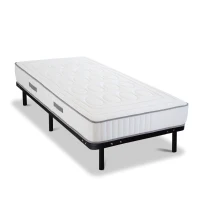 HOMCOM Matelas 90 x 190 - 18 cm d'épaisseur - mousse mémoire de forme et mousse recyclée 40 kg/m³ - 1 place(m-3)