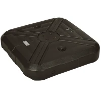 Outsunny Fillable Cantilever Parasol Base Weights with Steel Cross Base, Garden Umbrella Stand Weight with Wheels, 195kg Sand or 170kg Water Filled, Coffee(m-1)