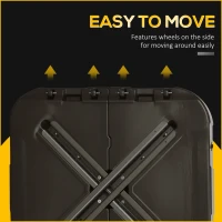 Outsunny Fillable Cantilever Parasol Base Weights with Steel Cross Base, Garden Umbrella Stand Weight with Wheels, 195kg Sand or 170kg Water Filled, Coffee(m-6)