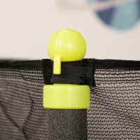 HOMCOM Kindertrampolin, mit Sicherheitsnetz, Randabdeckung, Stahlrahmen, bis 50 kg, 3-10 Jahre, schwarz, Ø160 x 163 cm(m-8)