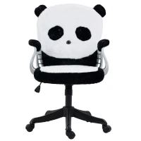 Vinsetto Cute Office Chair, Fluffy Panda Desk Chair with Padded Armrests, Tilt Function, Adjustable Height, Black and White(m-11)