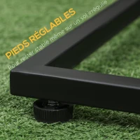 Outsunny Lot de 2 Tables basses gigognes tables d'appoint encastrables utilisation intérieure et extérieure marron(m-7)