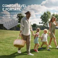 Outsunny Tapete de Exterior Moderno Reversível e Impermeável para Varanda Campismo Praia 182x274cm Cinza e Branco(m-4)