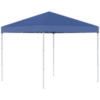 Outsunny Gazebo da Giardino Pieghevole con Corde e Picchetti Blu(m-11)