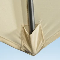 Outsunny Umbrela de Soare pentru Gradina Descentrata cu Inclinare Reglabila si Pivotanta la 360°, Ø293x248cm Alb Crem(m-8)