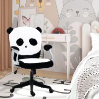 Vinsetto Cute Office Chair, Fluffy Panda Desk Chair with Padded Armrests, Tilt Function, Adjustable Height, Black and White(m-2)