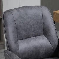 Vinsetto Swivel Computer Office Chair Mid Back Desk Chair for Home Study Bedroom,  Charcoal Grey(m-8)