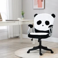 Vinsetto Cute Office Chair, Fluffy Panda Desk Chair with Padded Armrests, Tilt Function, Adjustable Height, Black and White(m-10)