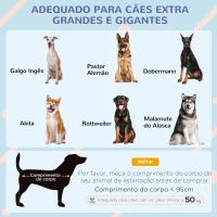 PawHut Casa para Cães com Cobertura Exterior Cama Elevada com Almofada e Janelas de Malha 130x85x95 cm Cinza(m-4)
