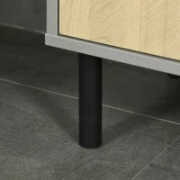 Kleankin Dulap de Baie Inalt, Dulap de Depozitare pentru Baie Independent cu Usa si Rafturi Reglabile pentru Bucatarie, Camera de luat Masa 31.4x30x165cm(m-9)