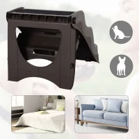 PawHut RAMPA DLA PSA ZWIERZĄT SKŁADANA PODEST SCHODY 3 STOPNIE ciemnobrązowa(m-7)