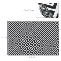 Outsunny buitentapijt, waterafstotend kunststoftapijt 152 x 243 cm(m-3)