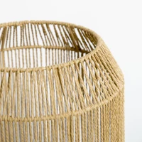 HOMCOM 2-delige lichtset. 1 vloerlamp, 1 tafellamp, 38 cm x 38 cm x 158 cm, naturel + zwart(m-8)