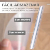 HOMCOM Tapete Protetor para Cadeira de Escritório 90x120 cm Protetor de Chão de PVC Transparente(m-4)